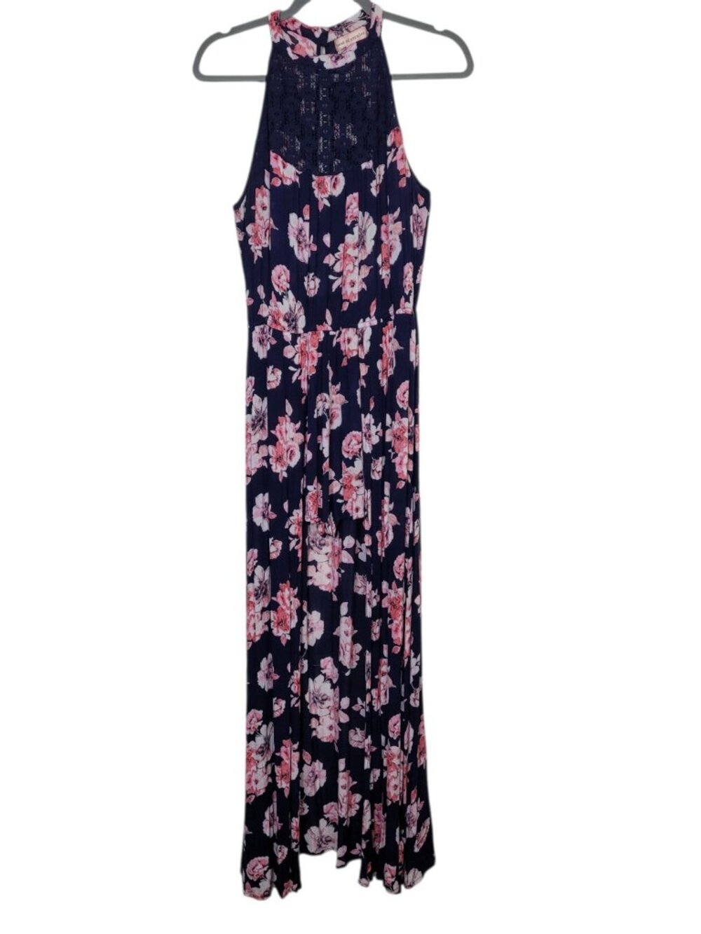 Band Of Gypsies Floral Shorts Romper With Long Train Women's Size Large Bohemian